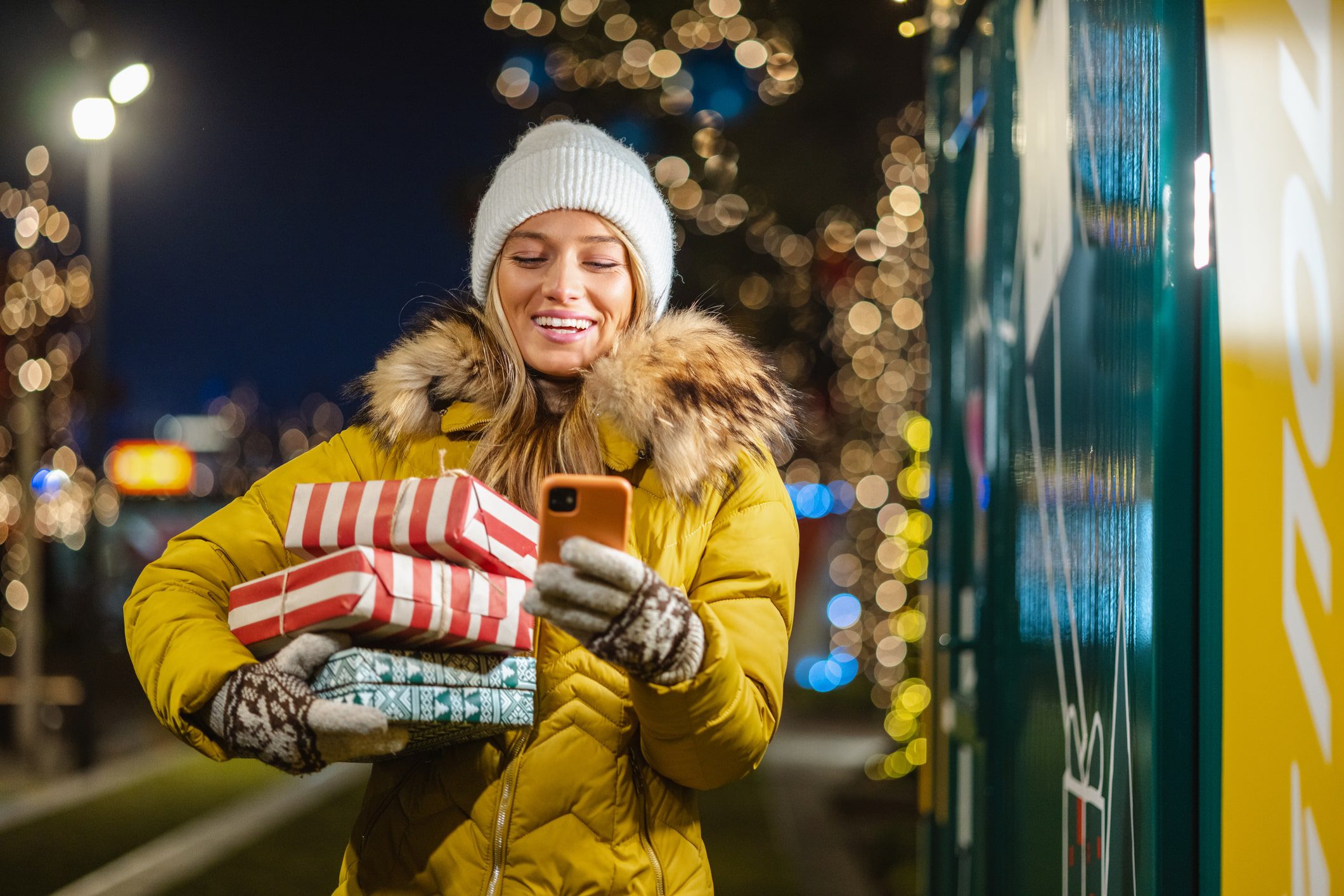 young woman shopping in Swindon